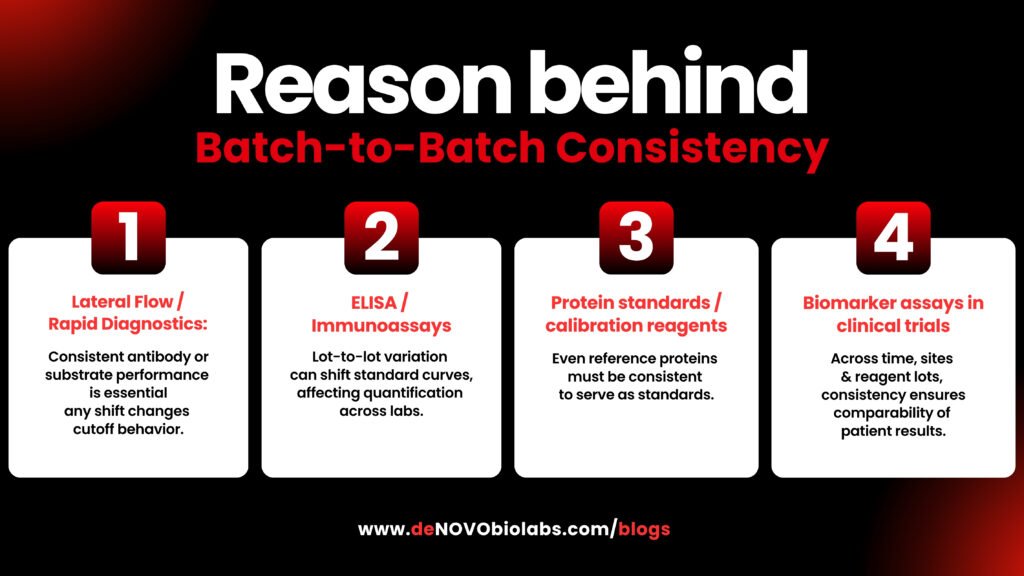 Reasons behind batch-to-batch consistency for diagnostic products
